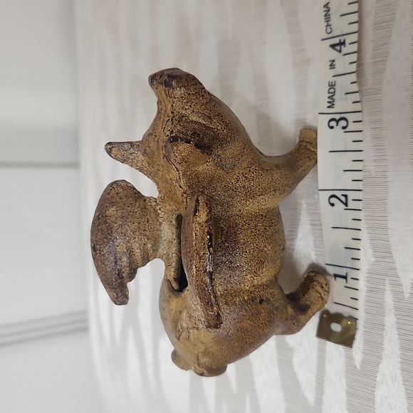 Cast Iron, Piggy Bank Weight, Brown, Bronze, Paper weight. - Picture 9 of 13